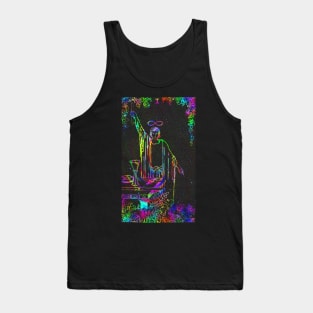 The Trippy Magician Tarot Card - in Space! Tank Top